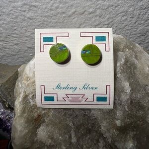 Gaspeite Inlay and Lab Opal